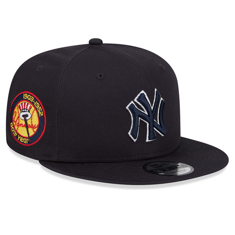 New Era - 9Fifty Side Patch Script Yankees Snapback - Navy